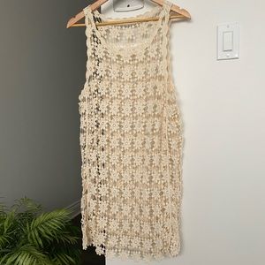 Vintage crochet beach cover